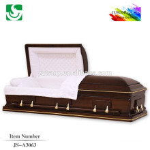 Standard customized religious mahogany casket interior